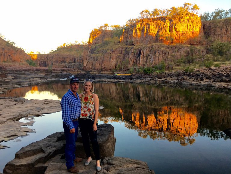 Tom and Annabel of Katherine Outback Experience at the stunning Nitmiluk Gorge