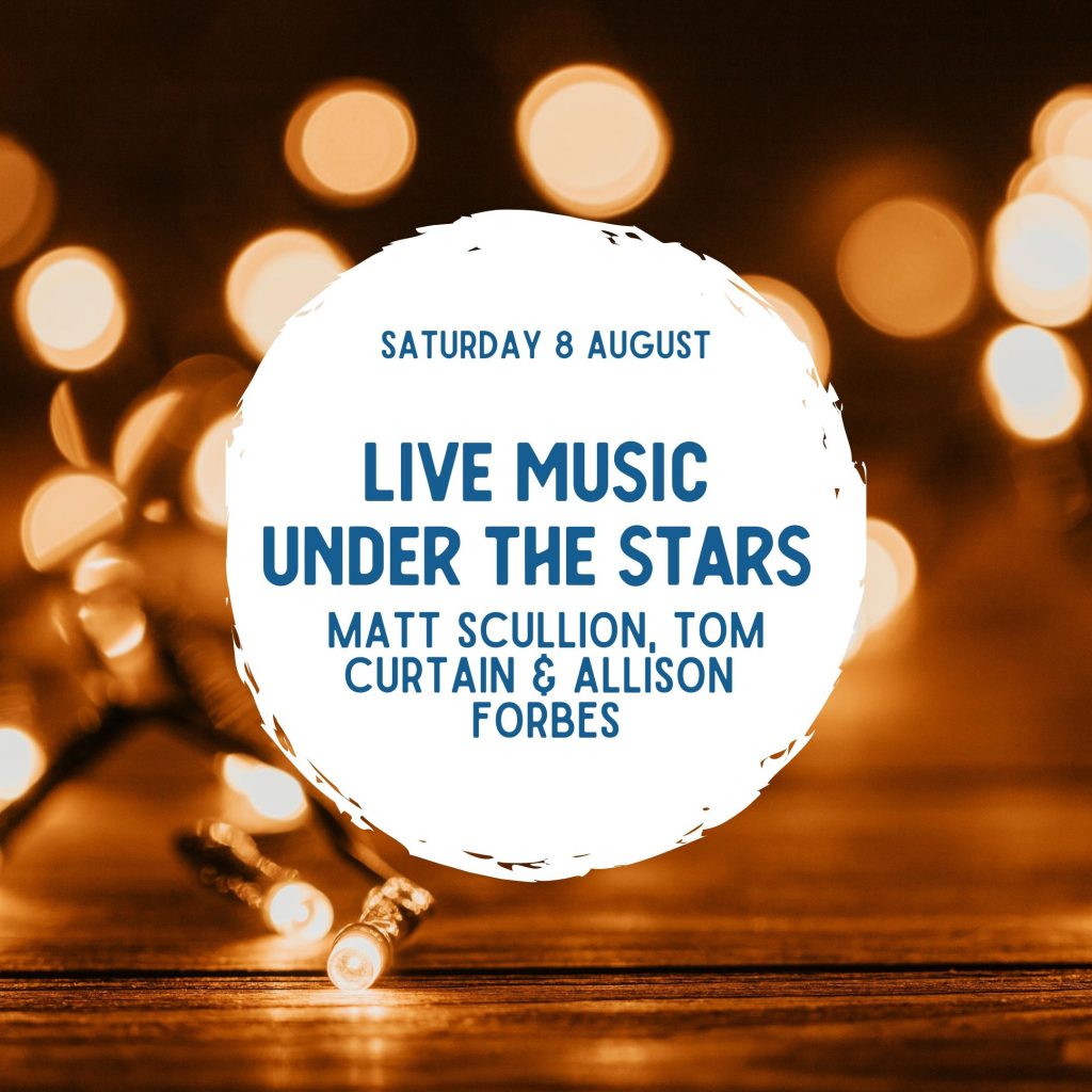Live music under the stars 8 august 2020