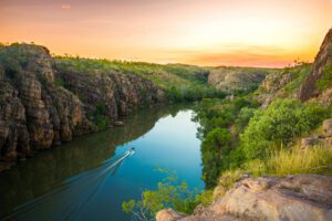 The spectacular Nitmiluk Gorge located in Katherine in the Northern Territory, Australia. Credit: Tourism NT